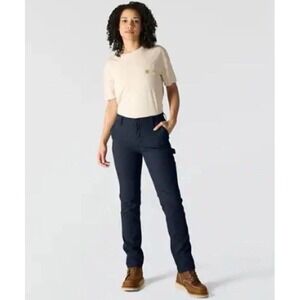 CARHARTT WOMEN'S RUGGED FLEX® RELAXED FIT CANVAS WORK PANTS Size 2 Tall Black
